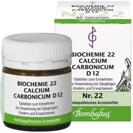 BIOCHEMIE 22 Calcium carbonicum D 12 tablečių, 80 vnt