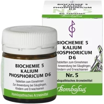 BIOCHEMIE 5 Potassium phosphoricum D 6 tabletės, 80 vnt