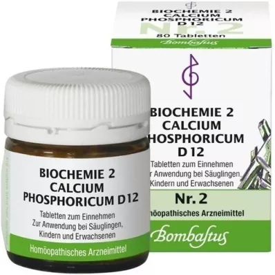 BIOCHEMIE 2 Calcium phosphoricum D 12 tablečių, 80 vnt