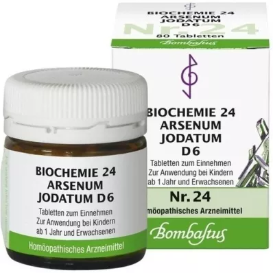 BIOCHEMIE 24 Arsenum iodatum D 6 tabletės, 80 vnt