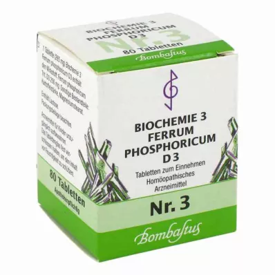 Biochemistry 3 Ferrum phosphoricum D3 tabletės (80 vnt.) Biochemistry 3 Ferrum phosphoricum D3 tabletės (80 vnt.)