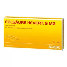 FOLSÄURE HEVERT 5 mg ampulės, 10 vnt