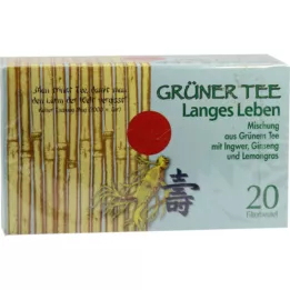 GRÜNER TEE+ Imbieras+Ženšenis filtravimo maišeliai, 20 vnt