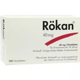 RÖKAN 40 mg plėvele dengtos tabletės, 200 vnt