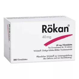 RÖKAN 40 mg plėvele dengtos tabletės, 200 vnt