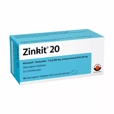 ZINKIT 20 dengtų tablečių, 50 vnt