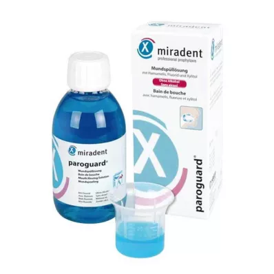 MIRADENT Burnos skalavimo skystis paroguard CHX 0,20%, 200 ml MIRADENT Burnos skalavimo skystis paroguard CHX 0,20%, 200 ml
