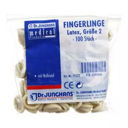 FINGERLING OP 2 dydžio suvyniotas lateksas, 100 vnt
