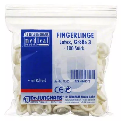 FINGERLING OP 3 dydžio suvyniotas lateksas, 100 vnt