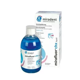 MIRADENT Burnos skalavimo tirpalas mirafluoras CHX 0,06%, 500 ml