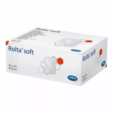 ROLTA minkštas sintetinis medvilninis tvarstis 6 cmx3 m, 6 vnt