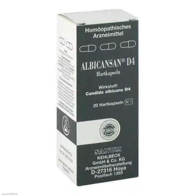 Albicansan D 4 kapsulės, 20 vnt