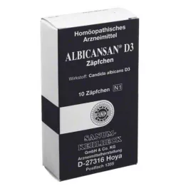 ALBICANSAN D 3 žvakutės, 10 vnt