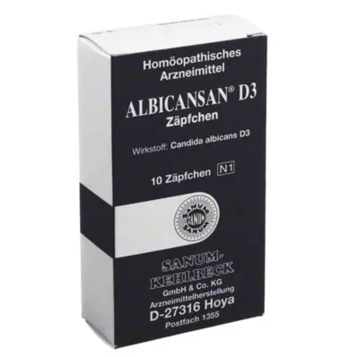 Albicansan D 3 žvakutės, 10 vnt