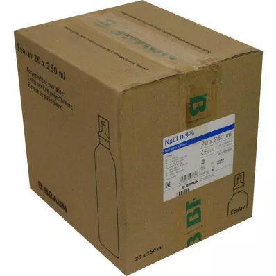 Druskos tirpalas 0,9% B.Braun SPÜLLÖSUNG Ecolav, 20X250 ml Druskos tirpalas 0,9% B.Braun SPÜLLÖSUNG Ecolav, 20X250 ml
