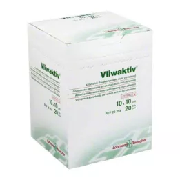 VLIWAKTIV Aktyvuotos anglies siurbimo komp. sterilus 10x10 cm, 20 vnt