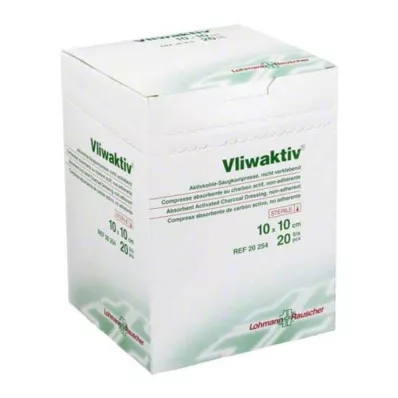 VLIWAKTIV Aktyvuotos anglies siurbimo komp. sterilus 10x10 cm, 20 vnt VLIWAKTIV Aktyvuotos anglies siurbimo komp. sterilus 10x10 cm, 20 vnt