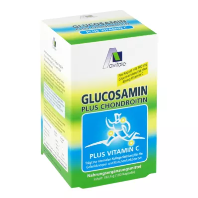 GLUCOSAMIN 500 mg + chondroitinas 400 mg kapsulės, 180 kapsulių