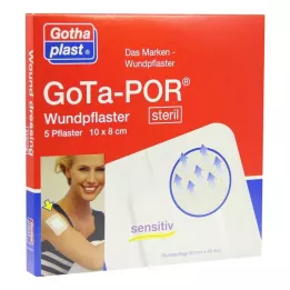 GOTA-POR Sterilus 80x100 mm žaizdų tinkas, 5 vnt