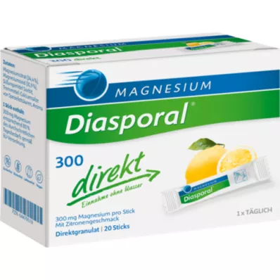 MAGNESIUM DIASPORAL 300 tiesioginių granulių, 20 vnt