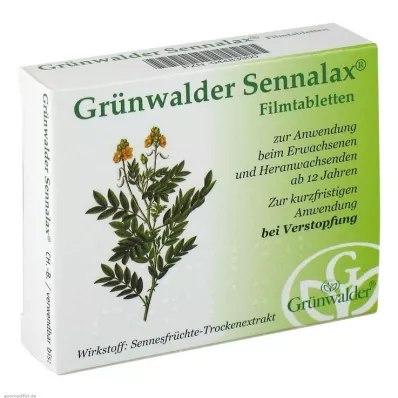 GRÜNWALDER Sennalax plėvele dengtos tabletės, 30 vnt GRÜNWALDER Sennalax plėvele dengtos tabletės, 30 vnt