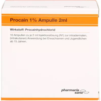 PROCAIN Röwo 1% ampulės po 2 ml, 10X2 ml