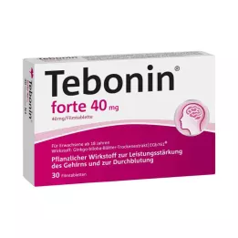 TEBONIN forte 40 mg plėvele dengtos tabletės, 30 vnt