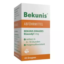 BEKUNIS Dragees Bisakodil 5 mg enteriniu būdu dengtos tabletės, 45 vnt