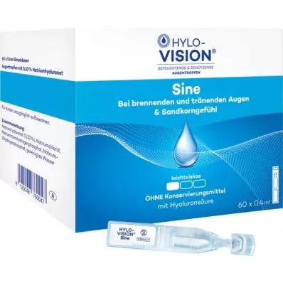 HYLO-VISION sine vienadozės pipetės, 60X0,4 ml