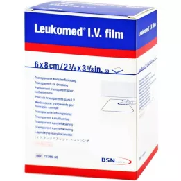 LEUKOMED I.V. plėveliniai pleistrai, 50 vnt