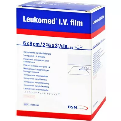 LEUKOMED I.V. plėveliniai pleistrai, 50 vnt