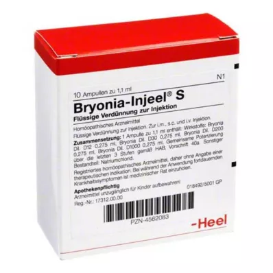 BRYONIA INJEEL S Ampulės, 10 vnt
