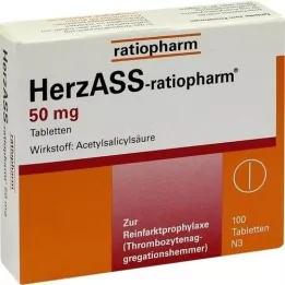 HERZASS-ratiopharm 50 mg tabletės, 100 vnt