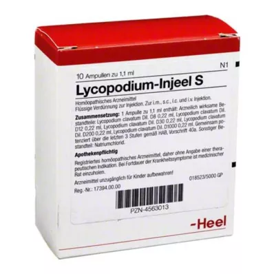 LYCOPODIUM INJEEL S Ampulės, 10 vnt LYCOPODIUM INJEEL S Ampulės, 10 vnt
