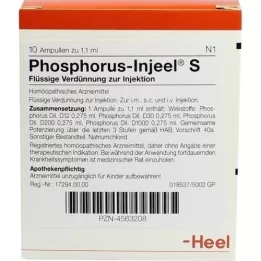 PHOSPHORUS INJEEL S Ampule, 10 buc