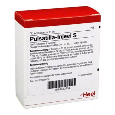 PULSATILLA INJEEL S Ampulės, 10 vnt