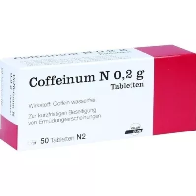 COFFEINUM N 0,2 g tabletės, 50 vnt