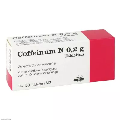 COFFEINUM N 0,2 g tabletės, 50 vnt