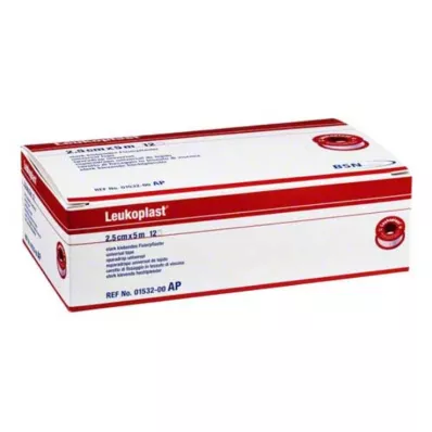 LEUKOPLAST 2,5 cmx5 m, 12 vnt