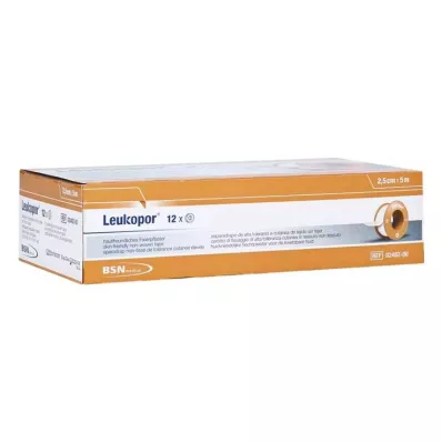 LEUKOPOR 2,5 cmx5 m, 12 vnt LEUKOPOR 2,5 cmx5 m, 12 vnt