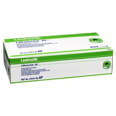 LEUKOSILK 1,25 cmx5 m, 24 buc LEUKOSILK 1,25 cmx5 m, 24 buc