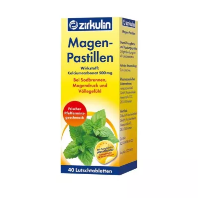 ZIRKULIN Skrandžio pastilės, 40 vnt