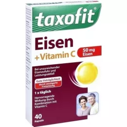 TAXOFIT Geležis+vitaminas C minkštos kapsulės, 40 vnt