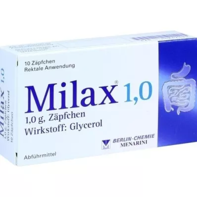 MILAX 1,0 žvakutės, 10 vnt