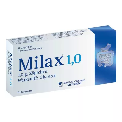 MILAX 1,0 žvakutės, 10 vnt MILAX 1,0 žvakutės, 10 vnt