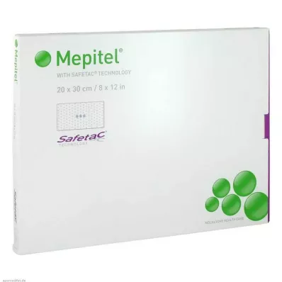 MEPITEL Silikoninis tinklinis tvarstis 20x30 cm sterilus, 5 vnt