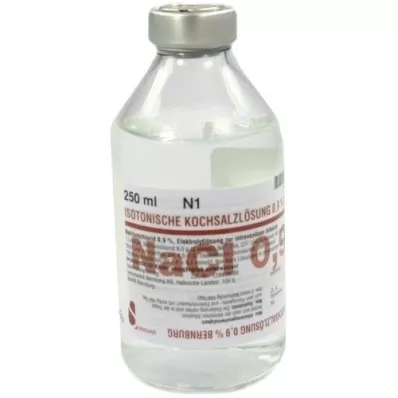 ISOTONISCHE Natrio chloridas 0,9% Bernburg Inf.-L.Glas, 250 ml