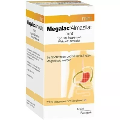 MEGALAC Almasilato mėtų suspensija, 250 ml