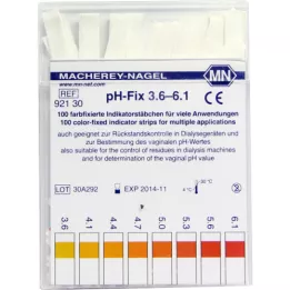 PH-FIX Indikatorinės lazdelės pH 3,6-6,1, 100 vnt