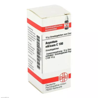 DHU Argentum nitricum C 100 rutuliukų, 10 g